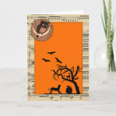 ヴィンテージのテーマのハロウィンカード カード (正面)