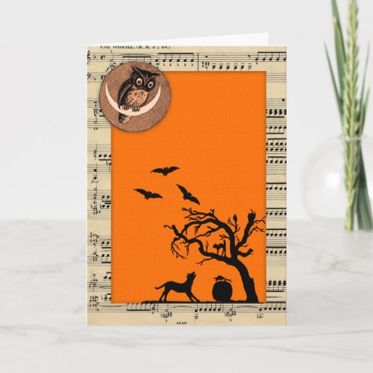 ヴィンテージのテーマのハロウィンカード カード (正面)