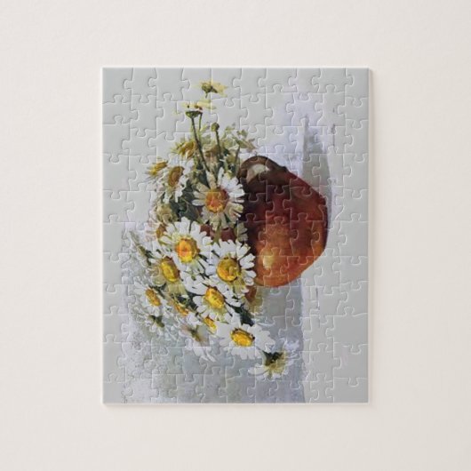 ヴィンテージのデイジーのつぼのパズル ジグソーパズル (縦)
