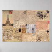 ヴィンテージのデコパージュ用はがきポスター ポスター (正面)
