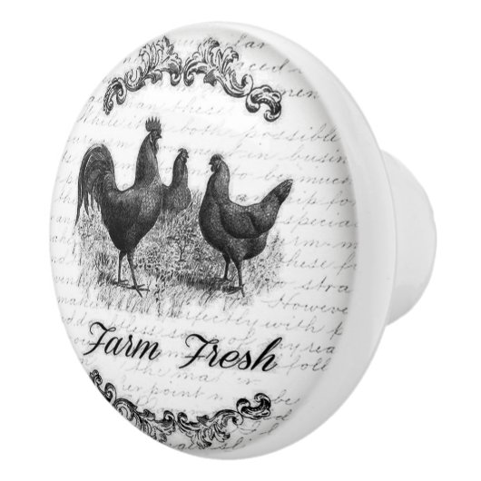 ヴィンテージのデザインのドアまたは引出しのハンドル セラミックノブ (右)