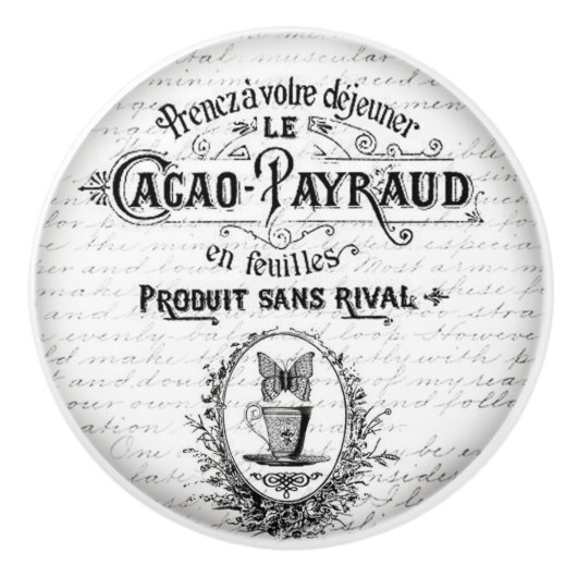 ヴィンテージのデザインのドアまたは引出しのハンドル セラミックノブ (正面)