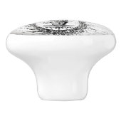 ヴィンテージのデザインのドアまたは引出しのハンドル セラミックノブ (側面)