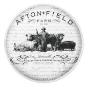 ヴィンテージのデザインのドアまたは引出しのハンドル セラミックノブ (正面)