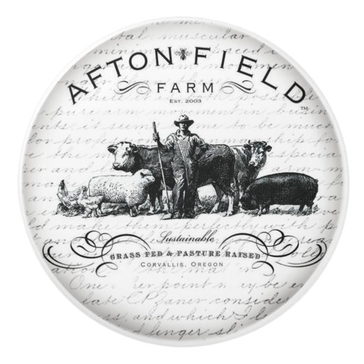 ヴィンテージのデザインのドアまたは引出しのハンドル セラミックノブ (正面)