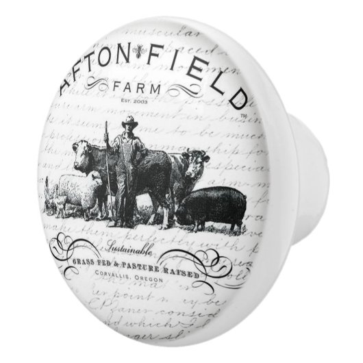 ヴィンテージのデザインのドアまたは引出しのハンドル セラミックノブ (右)