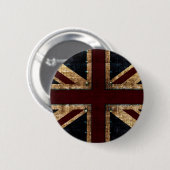 ヴィンテージのデザインの英国国旗ボタン 缶バッジ (正面&裏面)