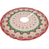 ヴィンテージのデザイン ブラッシュドポリエステルツリースカート (アングル)