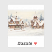 ヴィンテージのデジタルビレッジのクリスマス。 シール (シート)