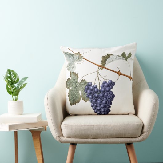 ヴィンテージのデマのブドウの葉の紫色の植物Vinyard クッション (椅子)