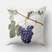ヴィンテージのデマのブドウの葉の紫色の植物Vinyard クッション (正面)