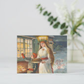 ヴィンテージのデンマークのクリスマスの神7月 シーズンポストカード (スタンド正面)