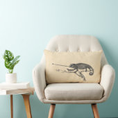 ヴィンテージのトカゲのカメレオンのイラストレーションのテンプレート ランバークッション (椅子)