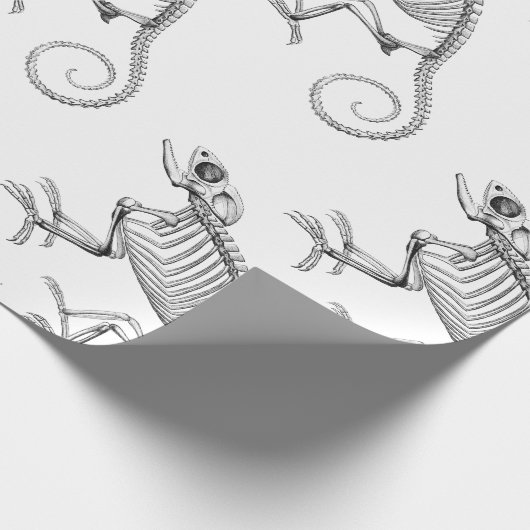 ヴィンテージのトカゲの骨組ギフトの紙 ラッピングペーパー (角)