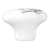 ヴィンテージのトカゲの骨組ノブ セラミックノブ (側面)