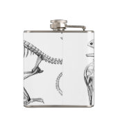 ヴィンテージのトカゲの骨組 フラスク (裏面)