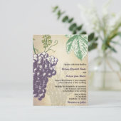 ヴィンテージのトスカナ式のワイナリーのブドウ園の結婚式招待状 招待状 (スタンド正面)