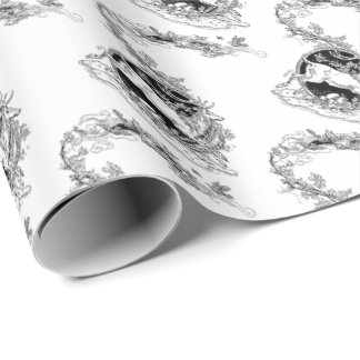 ヴィンテージのトナカイのクリスマスの包装紙 ラッピングペーパー