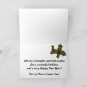 ヴィンテージのトナカイのクリスマスの挨拶の招待状 招待状 (内部)