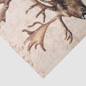 ヴィンテージのトナカイのクリスマス 冬 アンティーク デコパージュ 薄葉紙 (詳細)