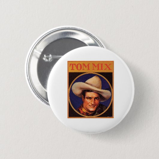 ヴィンテージのトムの組合せのカウボーイのシガーのラベル 缶バッジ (正面&裏面)