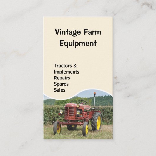 ヴィンテージのトラクターの名刺 名刺 (正面)