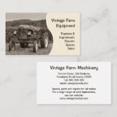 ヴィンテージのトラクターの名刺 名刺 (正面/裏面)