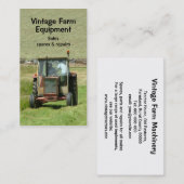 ヴィンテージのトラクターの名刺 名刺 (正面/裏面)