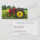 ヴィンテージのトラクターの農場の供給か国店 名刺 (正面/裏面)