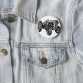 ヴィンテージのトラクター 缶バッジ (インサイチュ)