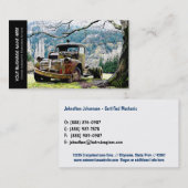 ヴィンテージのトラックの車のな復帰サービス 名刺 (正面/裏面)