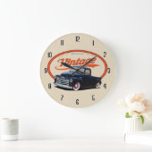 ヴィンテージのトラック ラージ壁時計 (ホーム)