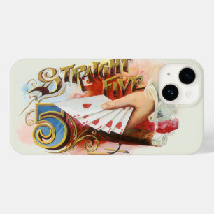 ヴィンテージのトランプラベルアート ストレートフラッシュ ハート Case-Mate iPhone 14ケース