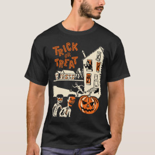 ヴィンテージのトリック・オア・トリートの60年代のハロウィンのワイシ Tシャツ