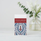 ヴィンテージのトルコのチューリップの名刺のテンプレート 名刺 (スタンド正面)