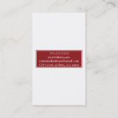 ヴィンテージのトルコのチューリップの名刺のテンプレート 名刺 (裏面)