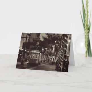 ヴィンテージのトロリークリスマスカード シーズンカード