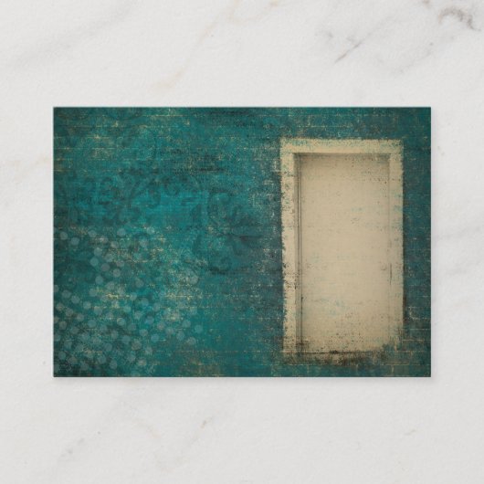 ヴィンテージのドアの背景の名刺 名刺 (正面)
