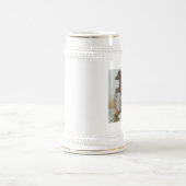 ヴィンテージのドイツのダックスフントのプリントビールステインのマグ ビールジョッキ (中央)