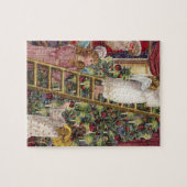 ヴィンテージのドイツの天使のクリスマスのビクトリア時代の人の芸術 ジグソーパズル (横)