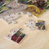 ヴィンテージのドイツの天使のクリスマスのビクトリア時代の人の芸術 ジグソーパズル (側面)