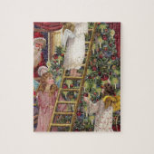 ヴィンテージのドイツの天使のクリスマスのビクトリア時代の人の芸術 ジグソーパズル (縦)