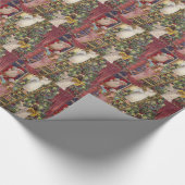 ヴィンテージのドイツの天使のクリスマスのビクトリア時代の人の芸術 ラッピングペーパー (角)