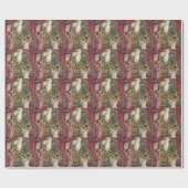 ヴィンテージのドイツの天使のクリスマスのビクトリア時代の人の芸術 ラッピングペーパー (フラット)