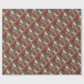 ヴィンテージのドイツの天使のクリスマスのビクトリア時代の人の芸術 ラッピングペーパー (フラット)