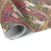 ヴィンテージのドイツの天使のクリスマスのビクトリア時代の人の芸術 ラッピングペーパー (ロールコーナー)