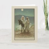 ヴィンテージのドイツの宗教クリスマスカード シーズンカード (正面)