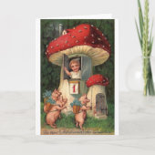 ヴィンテージのドイツの新年の挨拶状 シーズンカード (正面)