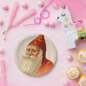 ヴィンテージのドイツの旧式のサンタクロースのクリスマス ペーパープレート (パーティー)
