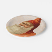 ヴィンテージのドイツの旧式のサンタクロースのクリスマス ペーパープレート (アングル)